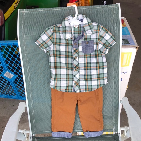Cat & Jack Other - Button down shirt and matching pants